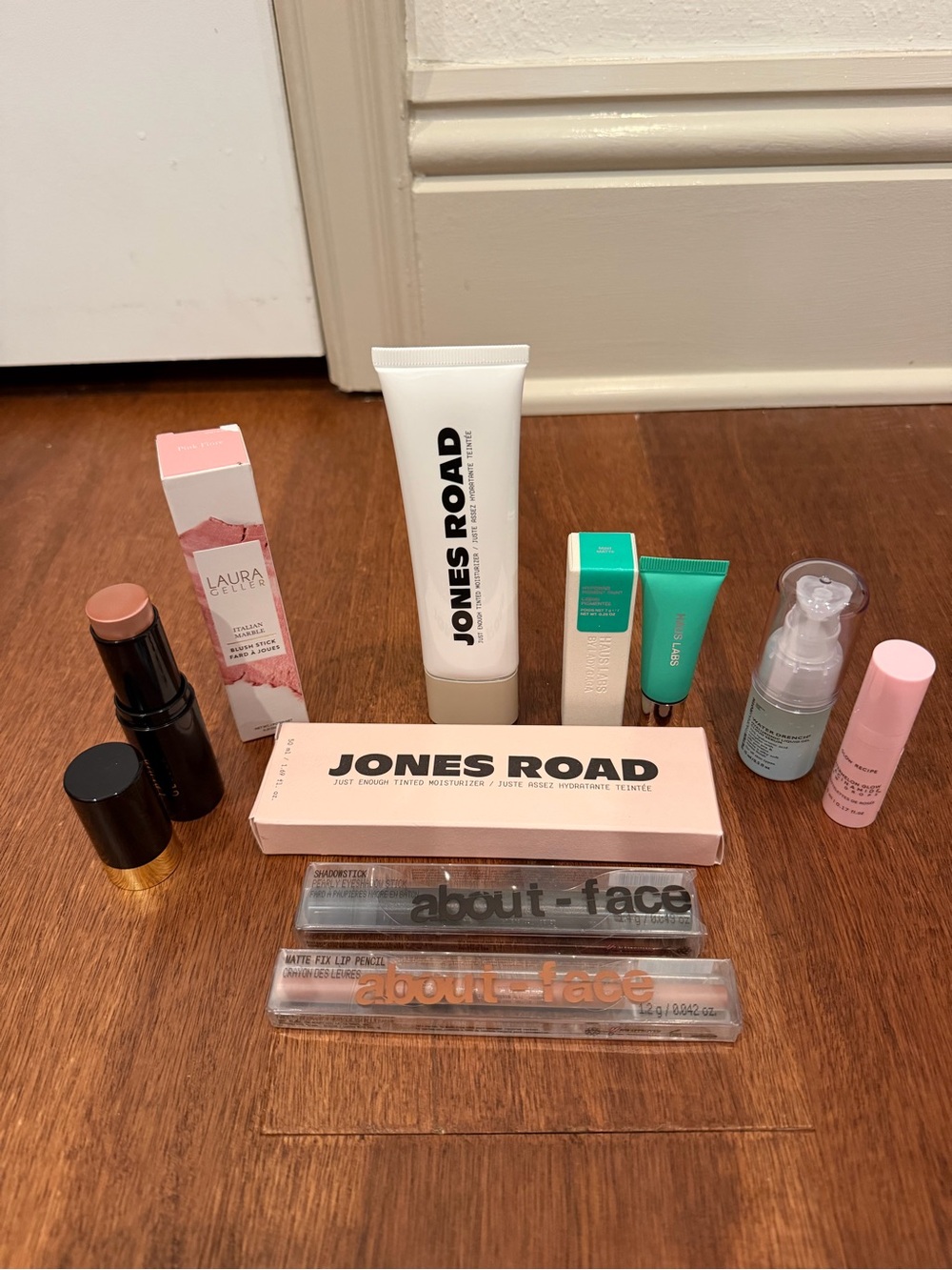 Jones Road, about face, Haus labs, Laura Geller, Peter Thomas Roth, glow recipe